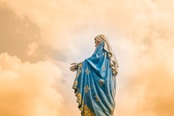 The Virgin Mary statue at The Cathedral of the Immaculate Conception is a Roman Catholic Diocese of Chanthaburi.
