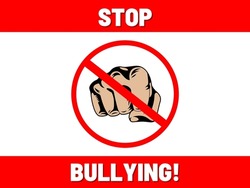 Stop Bullying! Vector Illustration. Best illustration to use at school or workplace. 