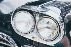 head light of old car - vintage effect filter
