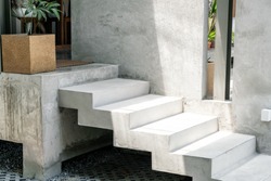 abstract concrete stair step for decoration