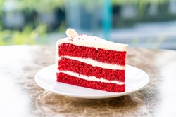 red velvet cake on white plate