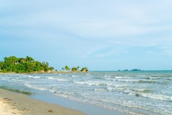 Beautiful Mae Rumphueng Beach at Chanthaburi in Thailand