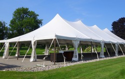 Large white events or wedding tent