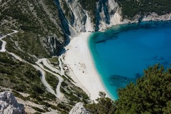 Worlds most wonderful beach, Myrtos beach, Kefalonia Greece