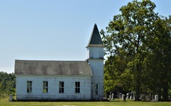 late 1800s church and cemetery