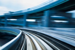 Blurred motion of Train moving, abstract background