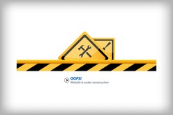 Illustration of a website under construction sign