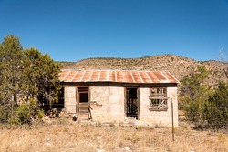 Abandoned old house in Lincoln City in New Mexico, USA