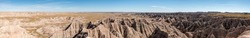 Panoramic view of great Badlands National Park, USA