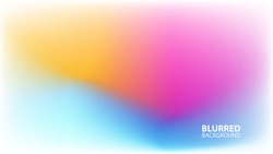 Blurred background with modern abstract light blurred color gradient. Smooth template for your creative graphic design. Vector illustration.