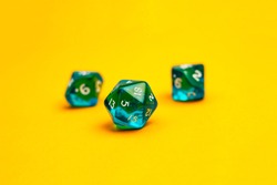 Dices for board games dnd and rpg. Color background