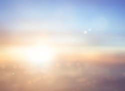 Summer holiday concept: Abstract blur city sunrise sky background
