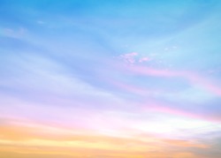 Abstract spiritual sky and clouds sunset background