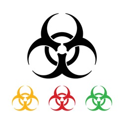 biohazard symbol, caution icon, dangerous sign