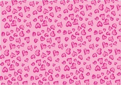 Pink heart seamless pattern vector design.Barbie fashion seamless print.
