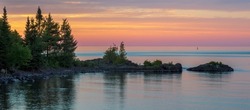 Copper Harbor Sunset at Astor Shipwreck Park Upper Peninsula Michigan Scenery