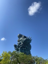 Garuda Wisnu Kencana statue or (GWK) from the side
