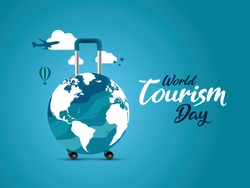 World Tourism Day concept vector illustration. Travel concept background.