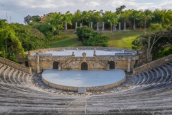 Altos de Chavón Amphitheater in ancient village Altos de Chavon, re-created sixteenth-century Mediterranean style village, La Romana, Dominican Republic