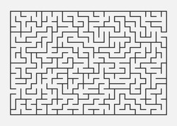 Vector illustration of maze / labyrinth. Isolated on white background, eps 8.