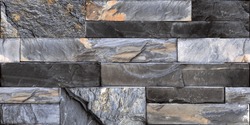 elevation stone; grey color stone wall texture; Abstract stone wall texture background for interiors wallpaper or grey/black colour wall stones.