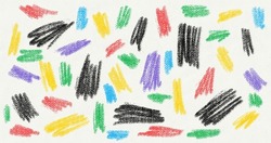 Crayon Colored Scribble Pattern on Paper