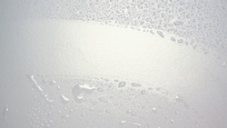 Waterdrops on clean glass surface
