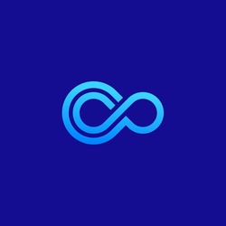 letter C infinity cloud logo.editable and easy to custom