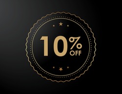 10% off sign, 10 percent Discount special offer vector illustration