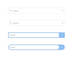 Search Bar Vector in Flat Design. Website Searching Box Icon Image