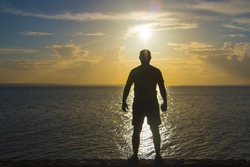 Silhouette of Man on the Beach - Free Stock Photo by Said Nouk on ...