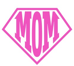Super Mama - Happy Mothers Day lettering. Handmade calligraphy vector illustration. Mother's day card with crown.  Good for t shirt, mug, scrap booking, posters, textiles, gifts. Superhero Mom, Mother