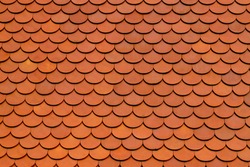 Clay tile roof texture background