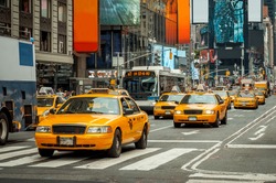 NYC Cabs,Taxi,New York, America, Times Square, USA