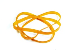 Rubber band rubber band on white background