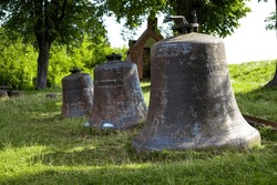 metal bells lying in the park