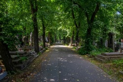 Vysehrad Cemetery in prague city , established in 1869 and it is the final resting place of many composers, artists, sculptors, writers, and those from the world of science and politics.