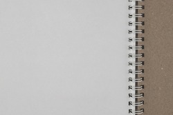 a businessman's notebook with a zipper archiver and sheets in a ruler, isolate