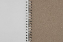 a businessman's notebook with a zipper archiver and sheets in a ruler, isolate