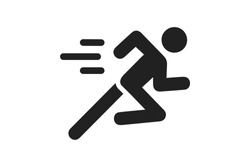 man fast run icon, rush icon vector illustration