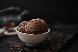 Homemade Organic Chocolate Ice Cream.
