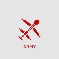 Professional vector army icon. Army symbol that can be used for any platform and purpose. High quality army illustration.