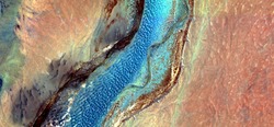 The river of life, abstract photography of the deserts of Africa from the air. aerial view of desert landscapes, Genre: Abstract Naturalism, from the abstract to the figurative, contemporary 