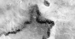 the creation,  abstract photography of the deserts of Africa from the air in black and white, aerial view of desert  Genre: Abstract Naturalism, from the abstract to the figurative, 