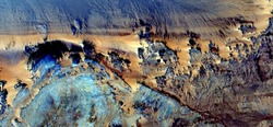 magical cliffs,  abstract photography of the deserts of Africa from the air. aerial view of desert landscapes, Genre: Abstract Naturalism, from the abstract to the figurative, contemporary photo art