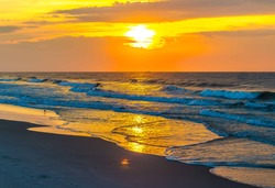 Ocean sunset taken at Atlantic Beach NC 