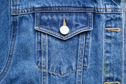 Classic jeans texture, close-up. Blue denim jacket, jeans background.