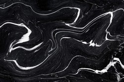 Black Marble ink texture acrylic painted waves texture background. pattern can used for wallpaper or skin wall tile luxurious.