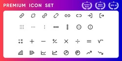 UI elements modern line icon vector set.