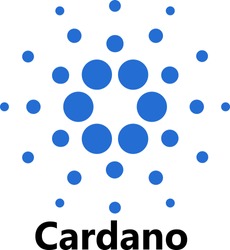 Vector Illustration Of Cardano / ADA Cryptocurrency Coin / Virtual Money Icon / Logotype In Color